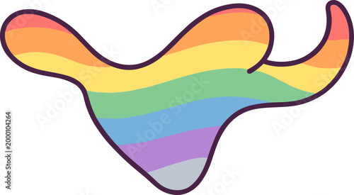 Flat pride month lgbt elements collection 