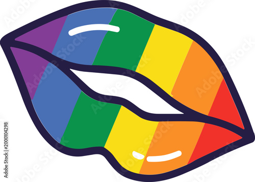Flat pride month lgbt elements collection 