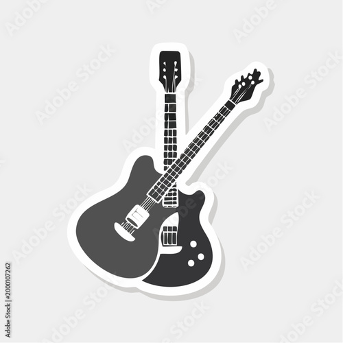 Two Electric Guitars Icon