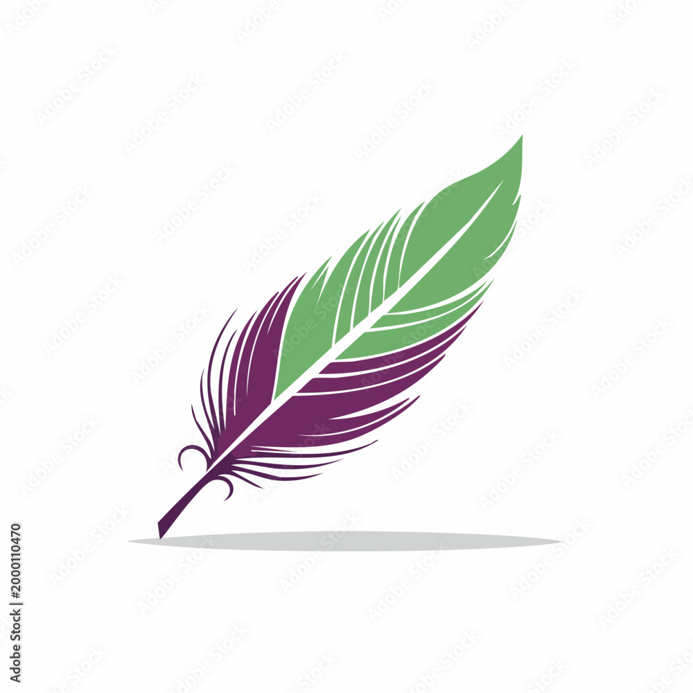 Obraz premium Stylized Feather Illustration