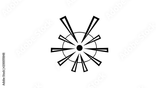 create a logo of light flare in black and white vector minimal logo icon, Round sweeping brush for robot vacuum cleaner Vector Image, Snow icon, Laser optic beam flash sparks linear ray lighting set 