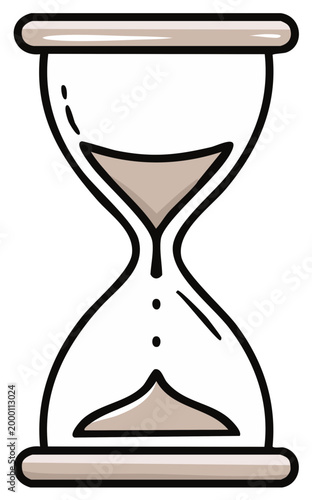 Sand hourglass timer measuring time lapse duration countdown waiting symbol patience