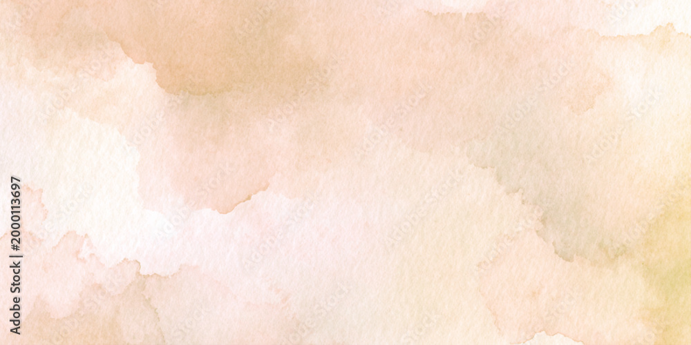 Obraz premium Soft peach watercolor background with abstract texture and subtle gradient effect for design and artistic use