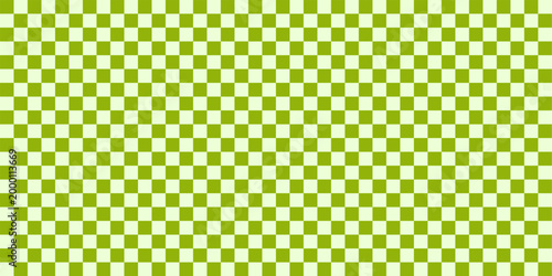 Green Checker Seamless Pattern. Vibrant geometric shapes on retro grid layout. Hand-drawn abstract form, vintage aesthetic and seamless repeating motif. Monochrome Grid Vector Bg Print.