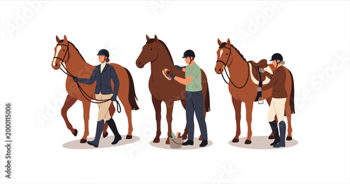 human riding a horse in nature