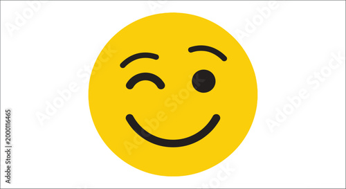 winking face icon yellow emoji with playful expression