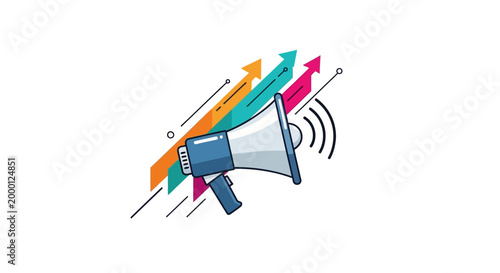Megaphone Announcing Growth Arrows