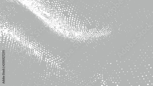 Gray background with white dots and particles scattered everywhere abstract design