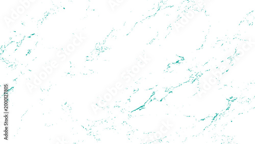 Teal splashes on white background abstract texture and design element