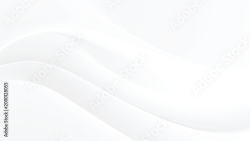 White wavy abstract background with smooth curved lines and subtle gradient effect