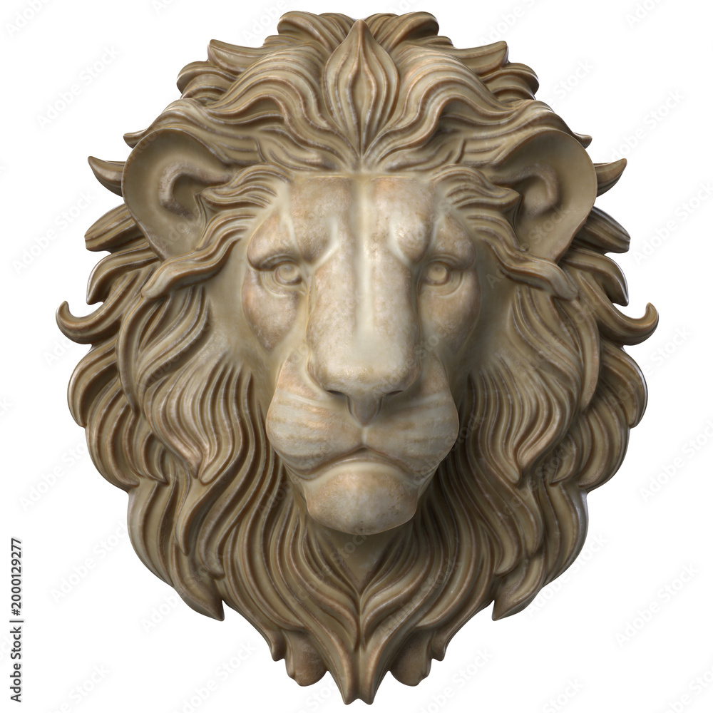 Obraz premium Lion Head Sculpture