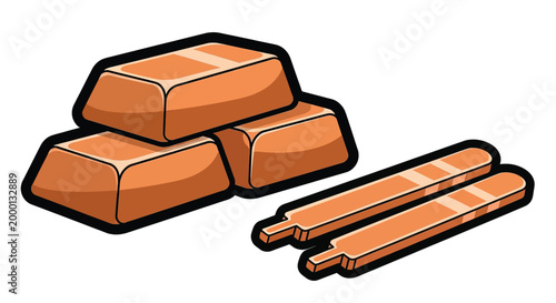 Golden bars and gold bullion.