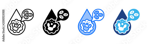 Blood Cells icon set multiple style collection