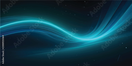 Glowing neon light trail elements. Bright blue speed line waves. Magical glowing curved path concept. Abstract curved dynamic motion lines. Sparkling flowing lines for posters, banners, flyers. Vector