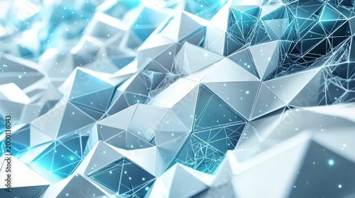 A mosaic pattern composed of polygons and lines.