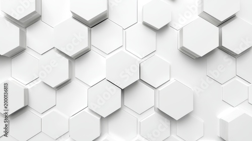 Unique hexagon texture showcasing a pristine white finish.
