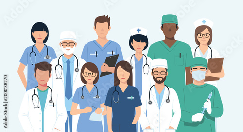 Group of healthcare professionals posing together.