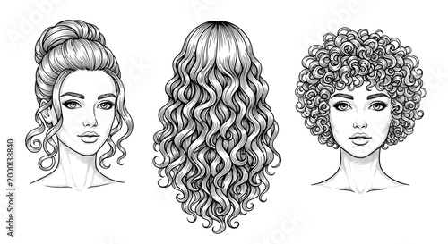 Women Hairstyles Portraits Three Hairstyles Highlighted Extras.