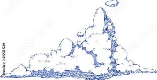 Fluffy Cloud Sketch