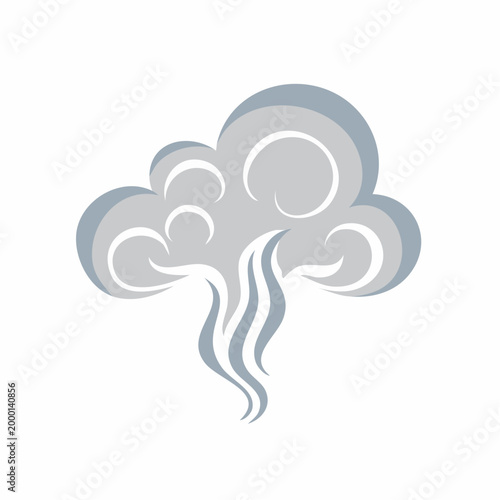 Stylized Steam or Smoke Cloud Icon