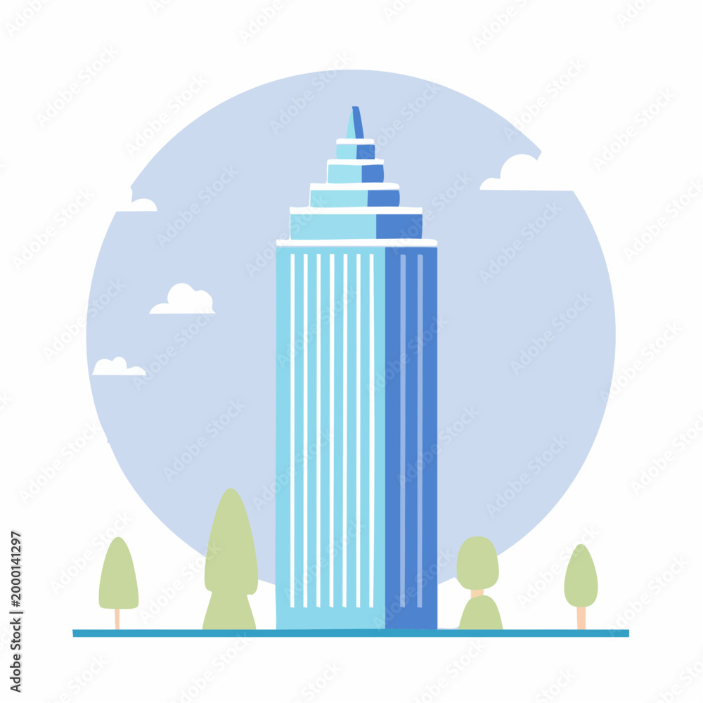 Obraz premium Modern Skyscraper Illustration