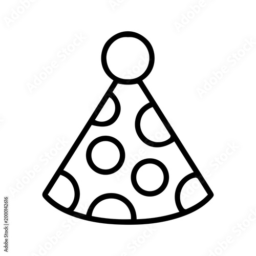 Party hat with polka dots