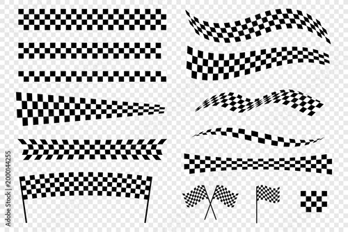 Racing stripes and checkered flags