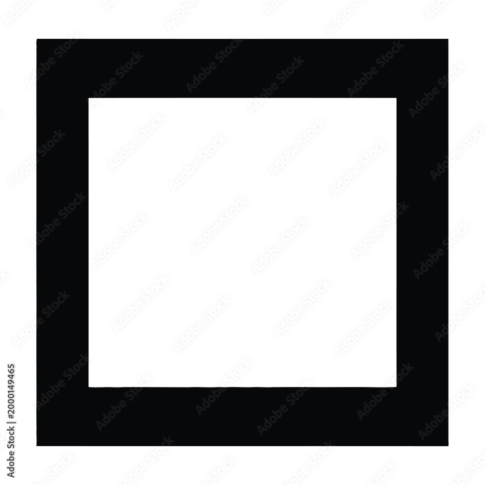 Obraz premium Black square frame on white background
