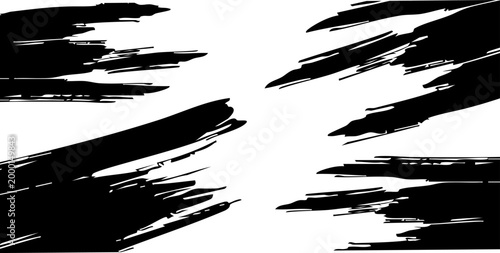 Distorted grunge layer error. Noise destroys texture. Vector trendy deformed glitch shape