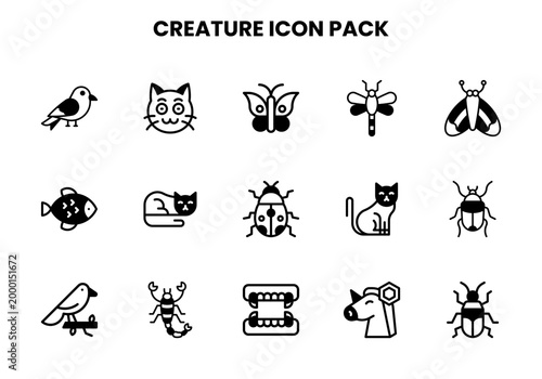Creature DuoTone Graphics Icons Pack