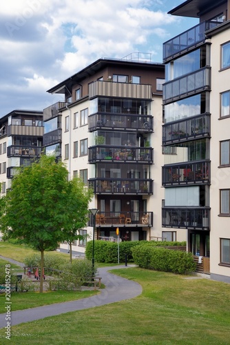Modern apartment buildings - Stockholm in Sweden