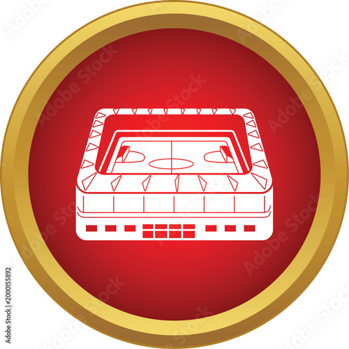 Ice hockey stadium icon showing an arena for sport event