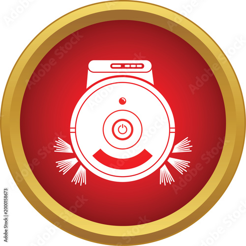 Robot vacuum cleaner displaying automation and smart home technology