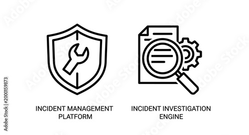 Incident management platform and investigation engine security icons