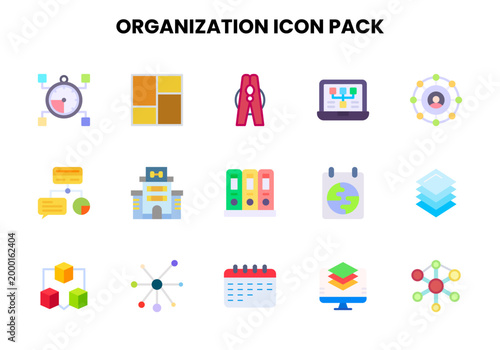 Organization Flat UI Icons Pack