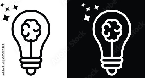 ideate Two-tone version in black and white background