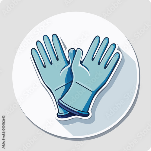Pair of Blue Medical Gloves Icon