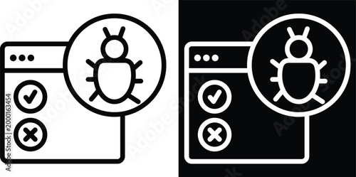 test Two-tone version in black and white background