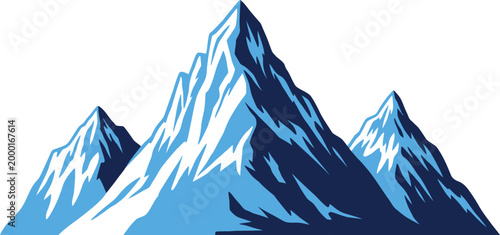 Majestic mountain peaks a stunning illustration of snowy mountain scenery