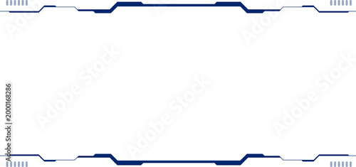 Foto An abstract composition of technological digital interface frames, perfect for visualising a future-tech, minimalist, clean, and modern designs