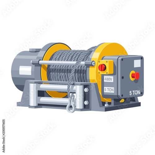 Industrial Electric Winch 5 Ton Capacity with Steel Cable