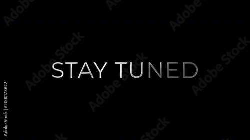 Stay Tuned Cinematic Fade Broadcast Title 4K