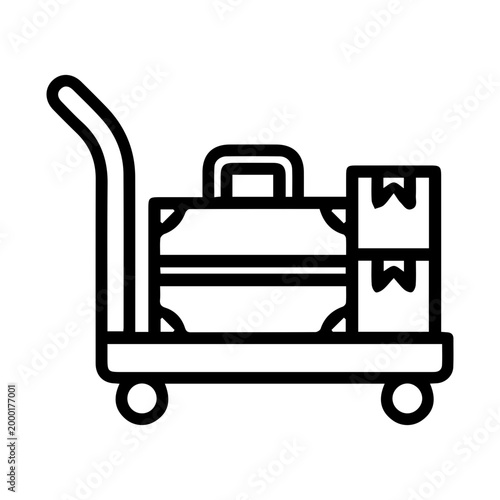 Luggage Cart Icon