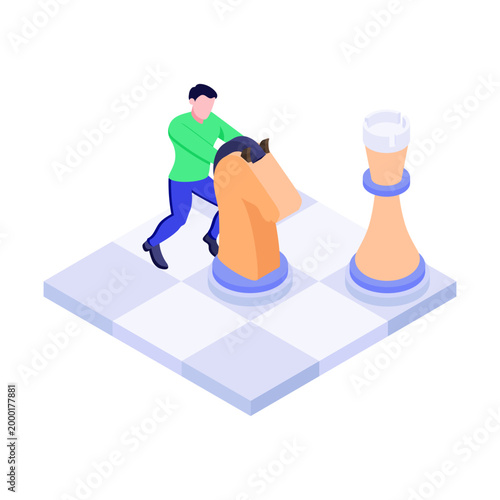 An isometric style illustration showing strategy
