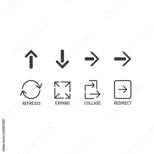 Free Download User interface navigation arrows and action icons with interface, navigation - GFXLoad