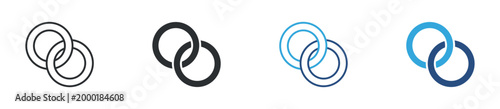 Foto interlocking rings icon set