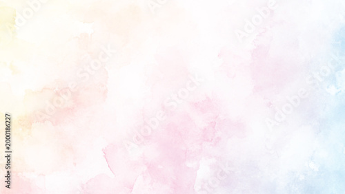 background and hand painted texture. Watercolour painting soft textured on wet white paper background. watercolor background abstract colorfull spllater texture with color splash design.