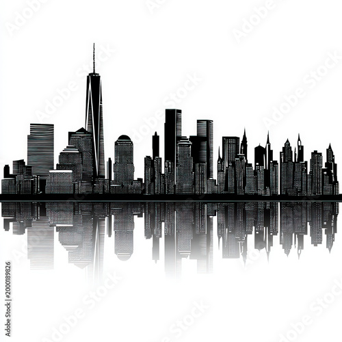Wonderful City skyline silh...