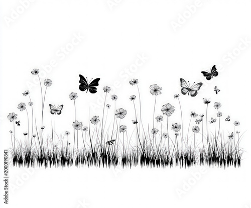 stock silhouette , black an...