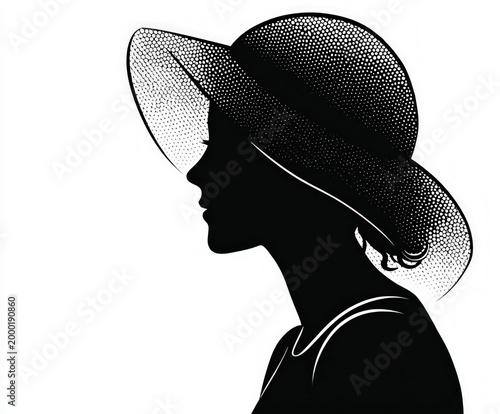 vintage girl silhouette , b...